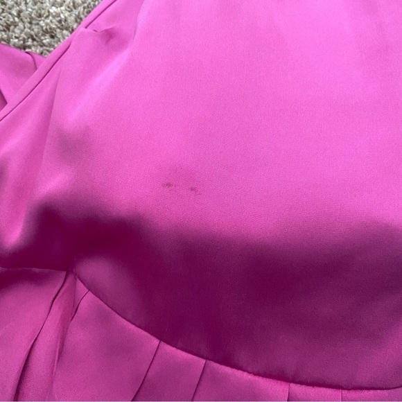 Nicole Miller Collection Silk Dress Pink Fuchsia Size 2 Formal Prom Dance Party - Picture 12 of 15